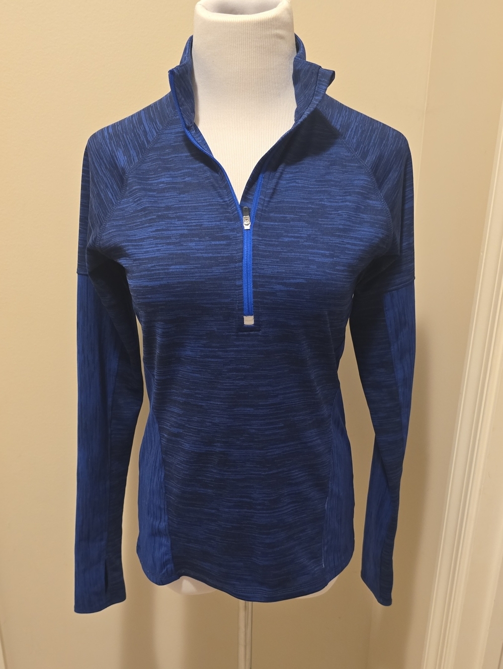 Athleta Royal Blue Quarter-Zip Performance Pullover